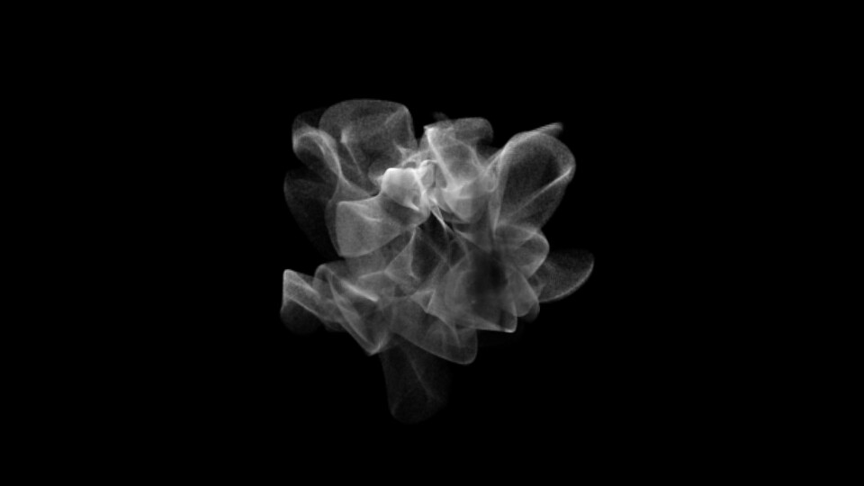 a slice of a wisp wedge that shows millions of little dots in a cluster